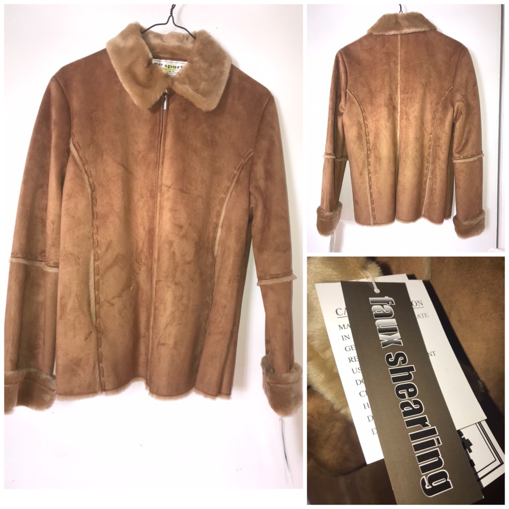 90s faux shearling jacket